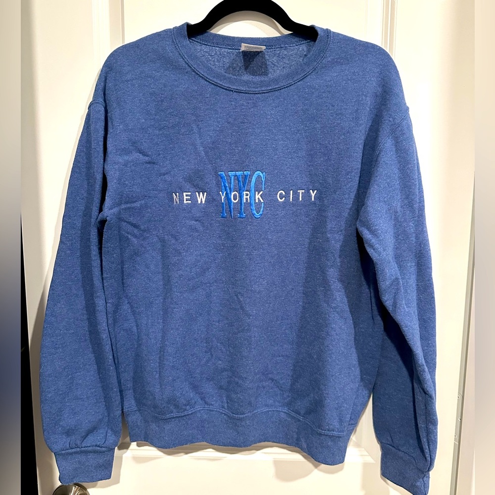 New York City blue sweatshirt size small
